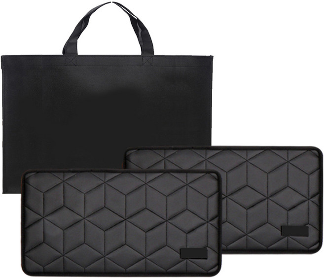 카템 차박 틈새보드 2세대 소 2p + 고급가방 세트, 전차종, 블랙