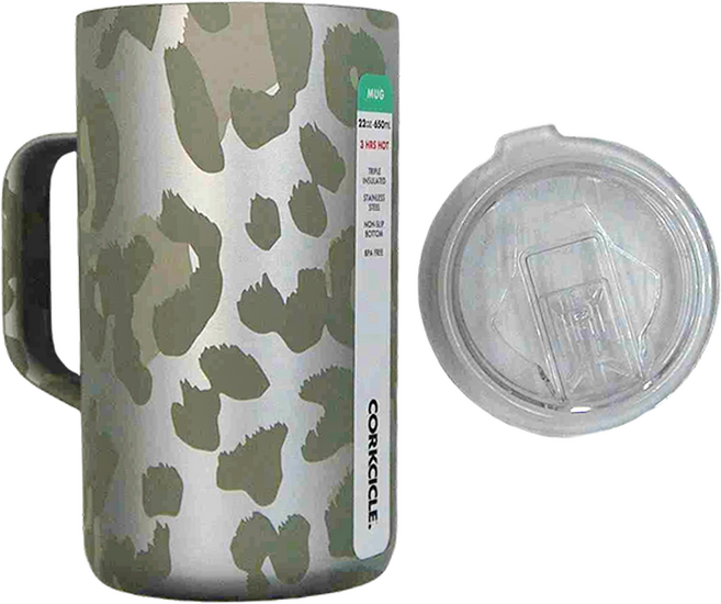 CORKCICLE. 酷仕客 三層真空咖啡杯, 灰豹紋, 650ml, 1個