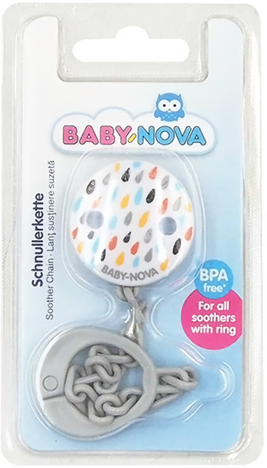 BABYNOVA 奶嘴鍊 4 x 23cm 10g, 彩虹小雨, 1條