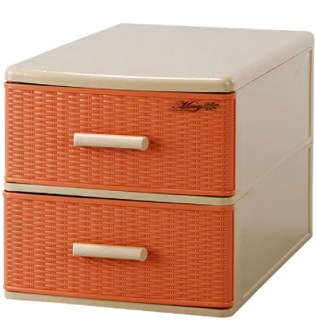 藤木 302收納盒, 橘色, 1個