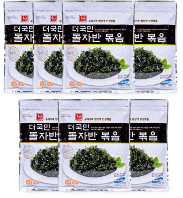 더국민 광천 돌자반 볶음, 500g, 7개