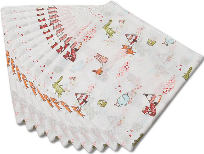 베이비베어 유아용 나염손수건 10p