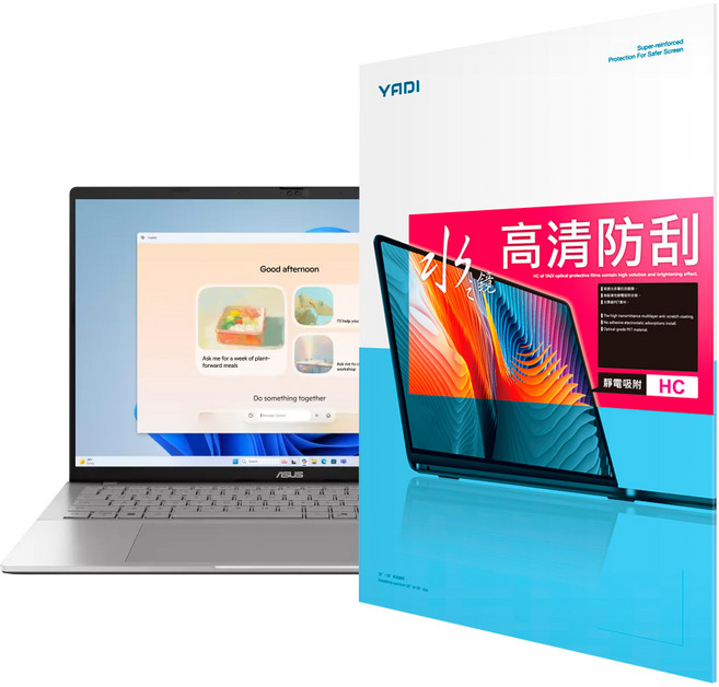 YADI 亞第 高清抗刮 16 : 10 水之鏡保護貼 ASUS Vivobook S16 S3607CA專用 PF4HC-W160 16吋, 1個