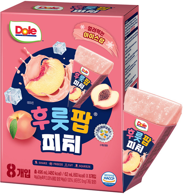돌 후룻팝 피치 8p, 496ml, 1개