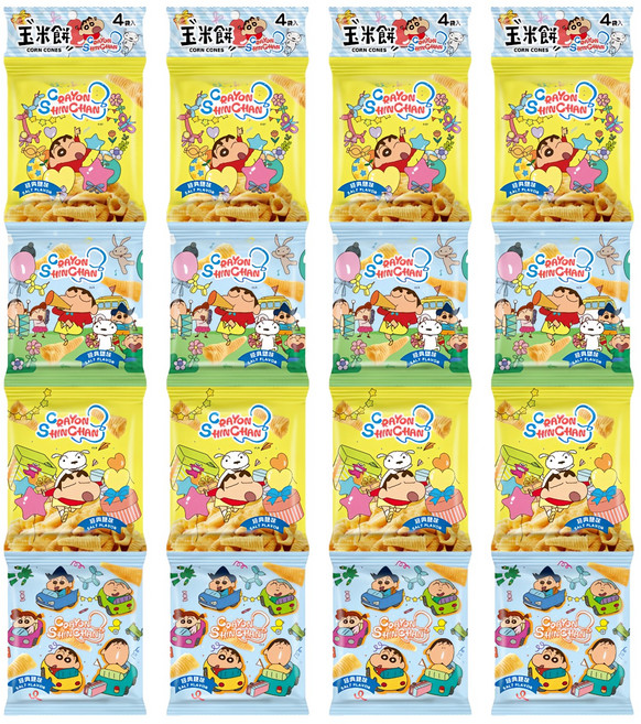 SUNFRIEND 蠟筆小新玉米餅, 48g, 4組