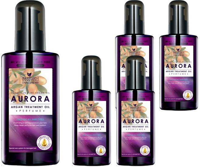청정미인 오로라 퍼퓸 아르간오일 헤어에센스, 140ml, 5개