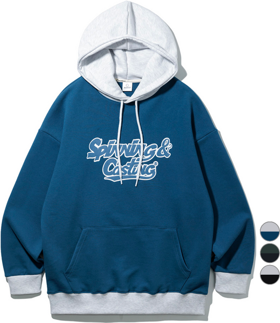 앨빈클로 남녀공용 스피닝 앤 캐스팅 오버핏 후드티 AVH537