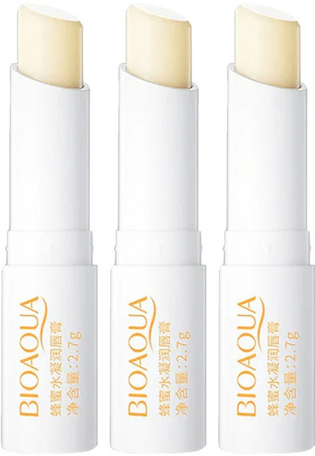 BIOAQUA 泊泉雅 保濕滋潤變色護唇膏, 蜂蜜, 2.7g, 3支