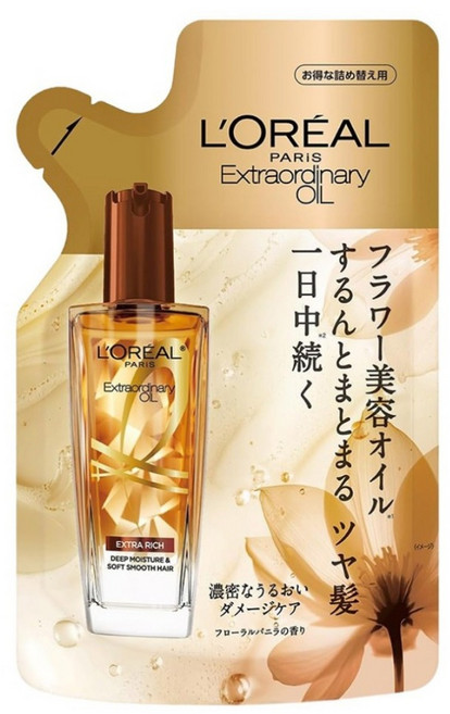 L'OREAL PARiS 巴黎萊雅 金緻護髮精油補充包 棕色, 90ml, 1包