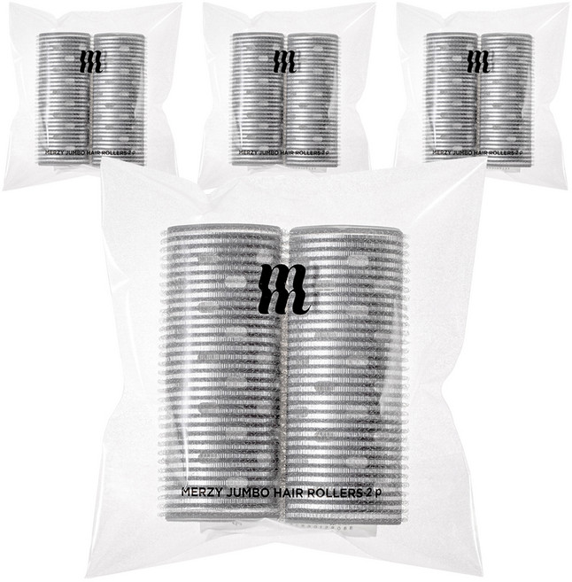 머지 열전도 헤어롤 앞머리 점보 구르프 106 x 40 mm 2p, 혼합색상, 4개