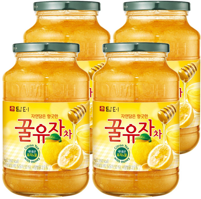 담터 꿀유자차, 1kg, 4개, 1개입