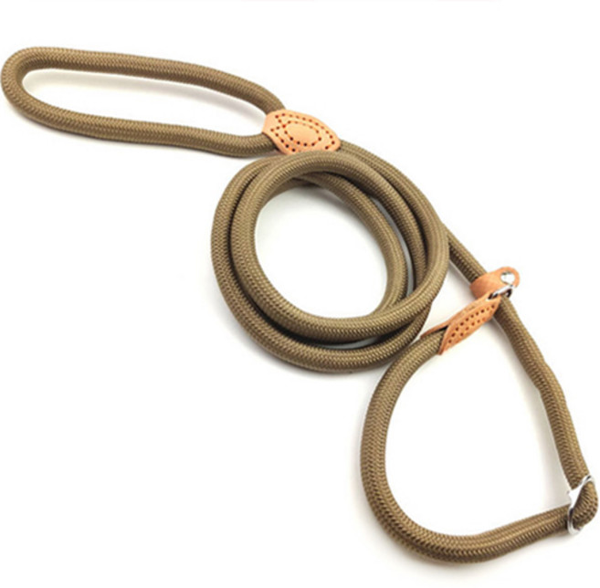 딩동펫 반려동물 P로프 목줄 리드줄, 카키, 1개