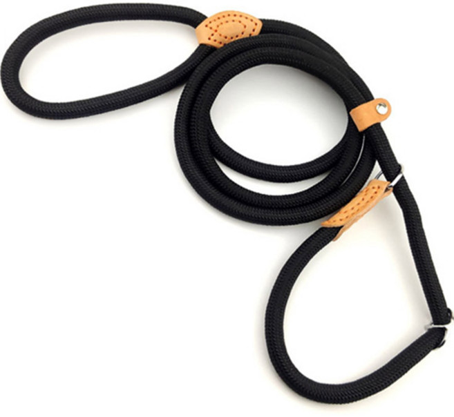 딩동펫 반려동물 P로프 목줄 리드줄, 블랙, 1개