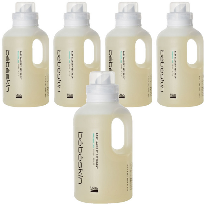 베베스킨 베이비 고농축 섬유세제, 5개, 1.07L