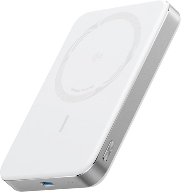 ANKER MagGo Qi2 超薄磁吸行動電源 10000mAh Type-C, 白色, A1664