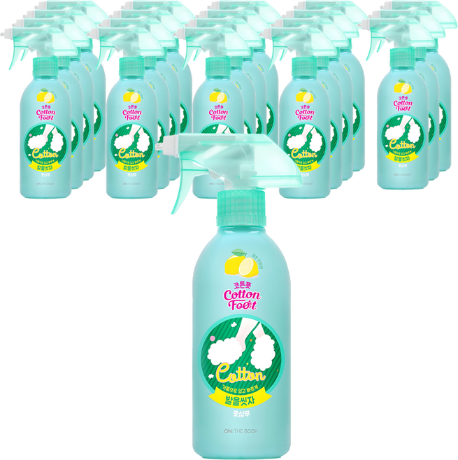 온더바디 코튼풋 발을씻자 풋샴푸 레몬민트향, 1개입, 20개, 385ml