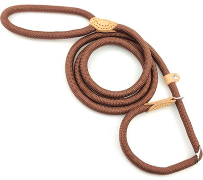 딩동펫 반려동물 P로프 목줄 리드줄, 브라운, 1개