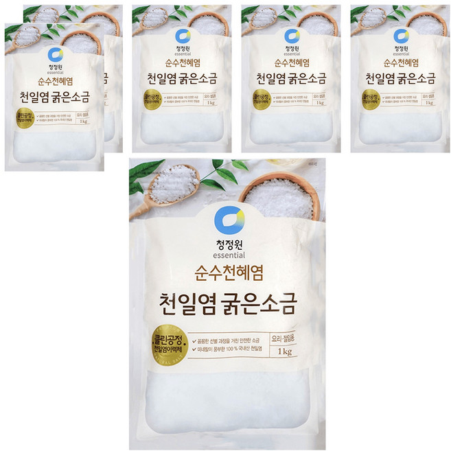 清淨園 純淨粗鹽 日曬鹽, 1kg, 6包