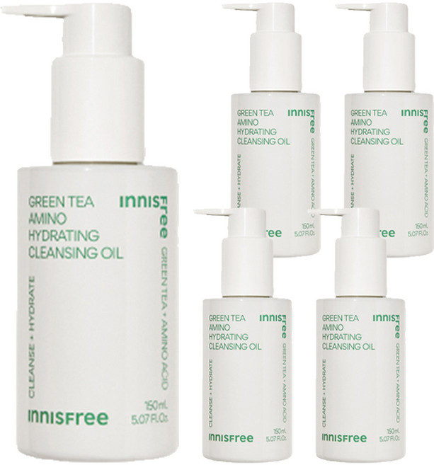 이니스프리 그린티 아미노 수분 클렌징 오일, 150ml, 5개
