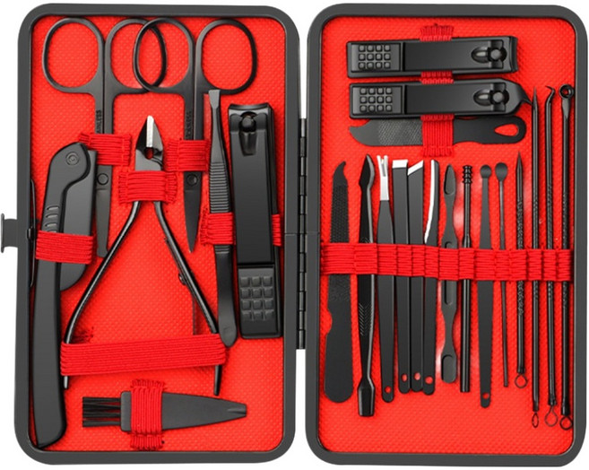 Daybyday 손톱깎이 24종 세트, 1세트, 블랙