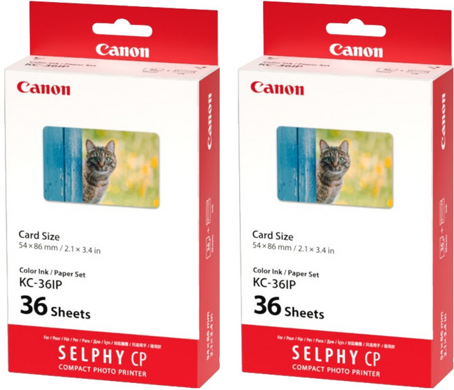 캐논 셀피 인화지 일반용지 KC-36IP, 2X3, 72개