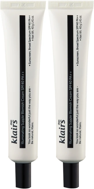 클레어스 일루미네이팅 서플 블레미쉬 크림 SPF40 PA++, 뉴트럴베이지, 40g, 2개 - 쿠팡
