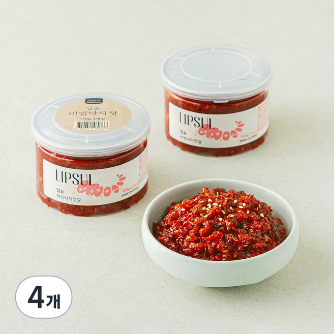 입술젓갈 비빔 낙지젓, 150g, 4개