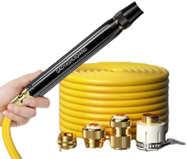 리브모어 세차 고압 분사기 화장실 베란다 청소 호스 10m, 1개, 혼합색상