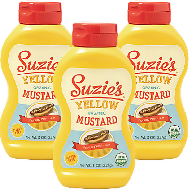 수지스 유기농 옐로우 머스터드, 3개, 227g