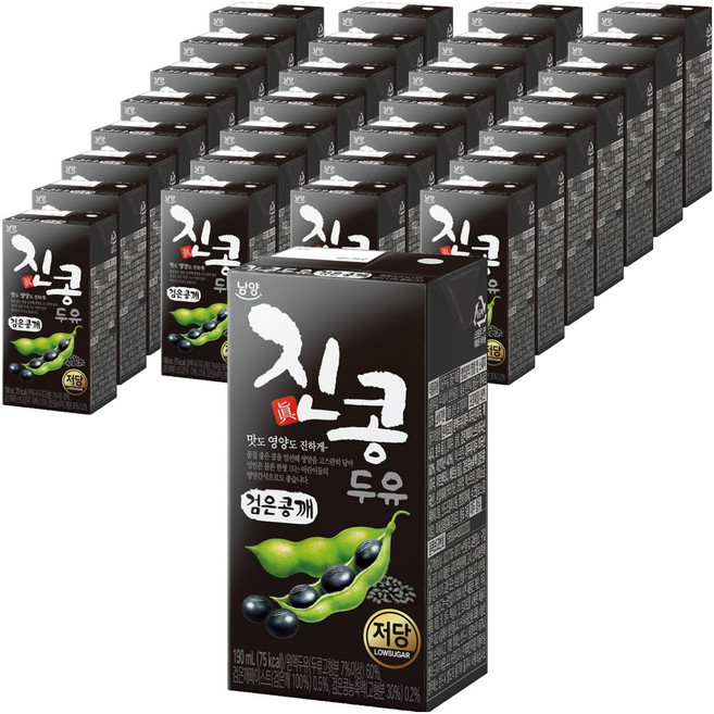 남양유업 진콩 두유 검은콩깨, 120개, 190ml