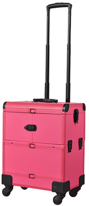 알리다 메이크업박스 캐리어 가방, 핑크, 1개