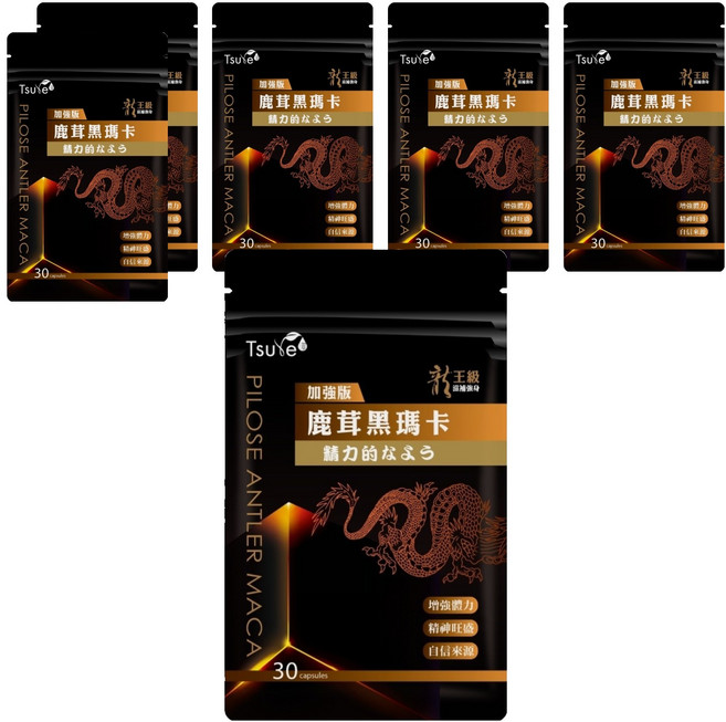 Tsuie 日濢 加強版 鹿茸黑瑪卡, 650mg, 30顆, 6包