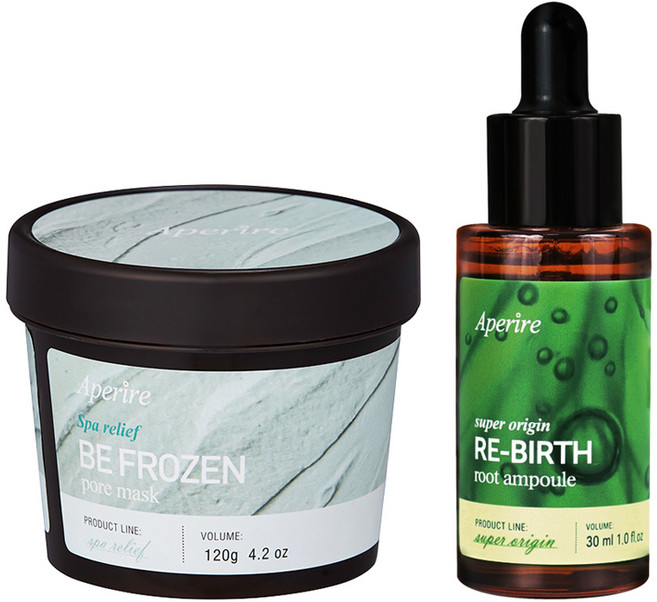 아페리레 스파 릴리프 빙하토 모공팩 120g + 루트 진정 앰플 30ml, 1개