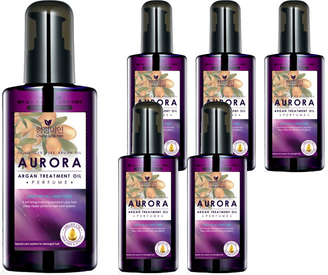 청정미인 오로라 퍼퓸 아르간오일 헤어에센스, 140ml, 6개