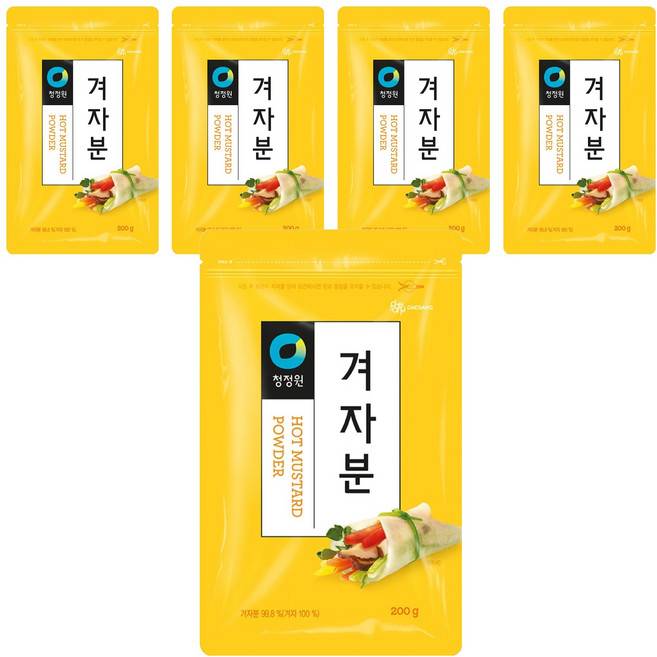 청정원 겨자분, 200g, 5개