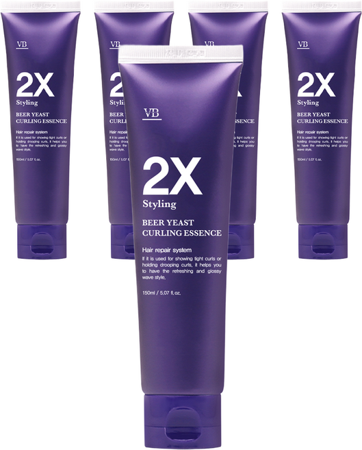 비바스 맥주효모 2X 컬링 헤어에센스, 150ml, 5개