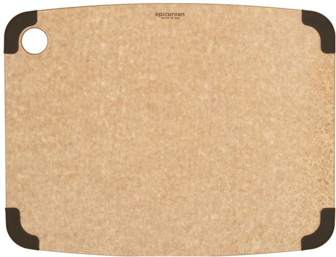 에피큐리언 브라운 실리콘 그립 도마, 내츄럴, 1개