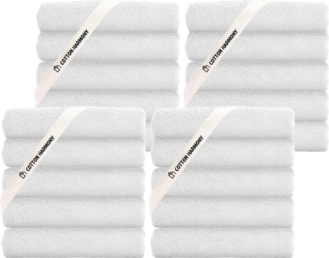 Cotton Harmony 飯店毛巾 200g 40支精梳棉 雪白色, 20條