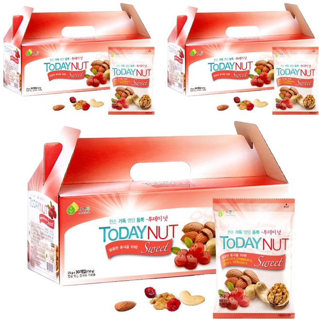 투데이넛 스위트 견과세트 750g, 3박스