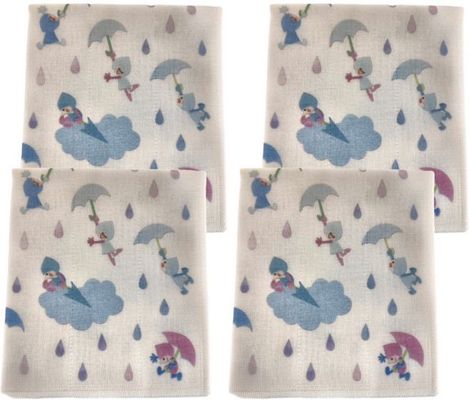 Naramachi 丸山纖維 雨天 蚊帳生地 抹布, 4個