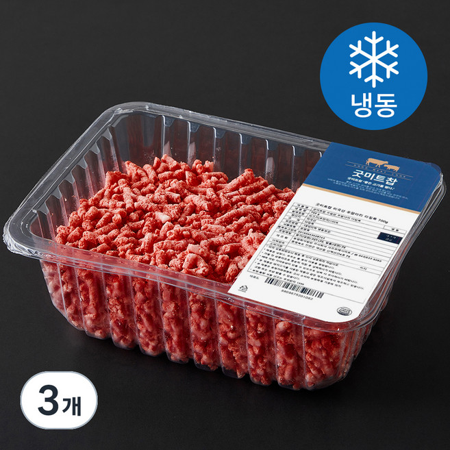 굿미트찹 미국산 우앞다리 다짐육 (냉동), 700g, 3개