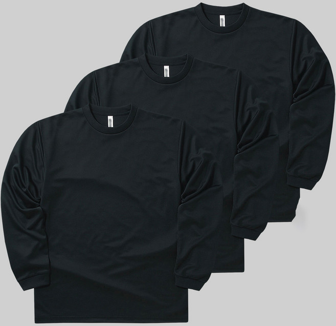 어반티 남녀공용 스포츠 기능성 드라이 라운드 긴팔 쿨티셔츠 3장 세트