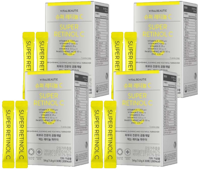 바이탈뷰티 슈퍼 레티놀C, 54g, 4개