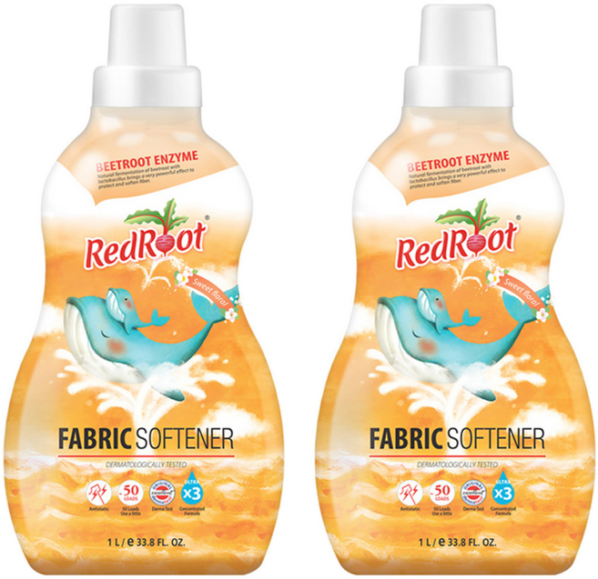 레드루트 유아 섬유유연제 스위트플로랄향 본품, 1L, 2개