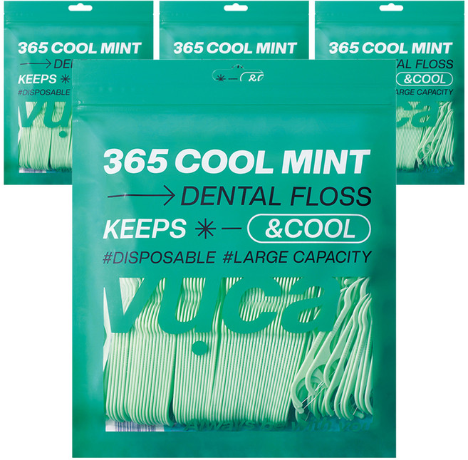 뷰카 쿨 민트 치실, 365개입, 4개