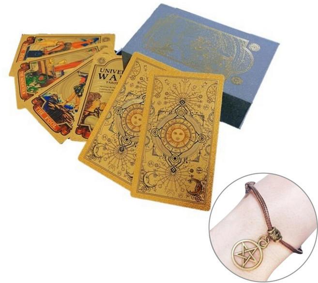 네오린 금박 타로포커 카드, 골드, 1세트