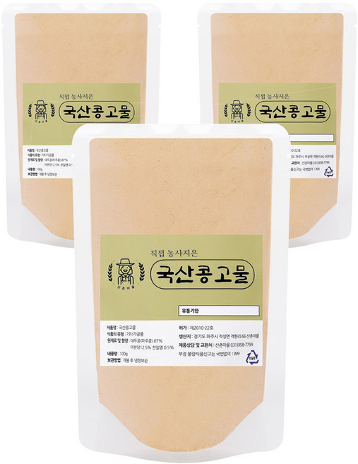 산촌마을 국산 콩고물, 100g, 3개