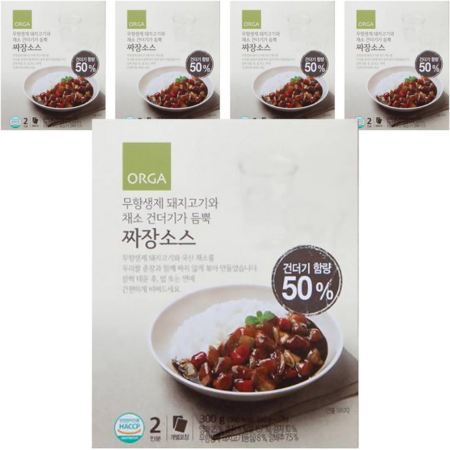 올가홀푸드 즉석 짜장소스, 300g, 5개