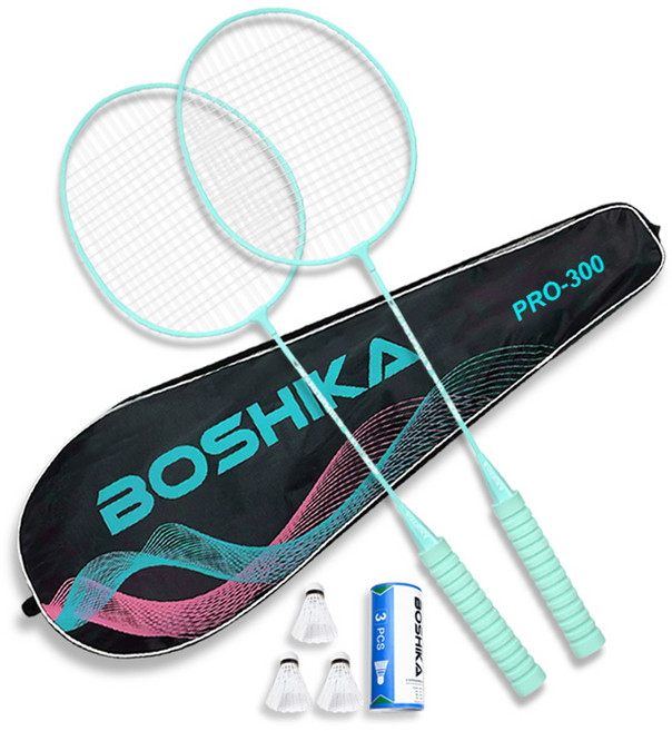 배곧인터내셔널 보시카 배드민턴 라켓 2p + 셔틀콕 3p + 가방 세트 PRO300, PRO300(MT), 1세트