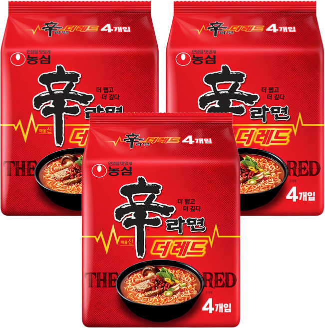 신라면 더 레드 125g, 12개